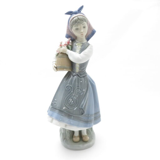 難有 LLADRO リヤドロ 1416 大事な花かご フィギュリン フラワー 置物 陶器人形 オブジェ SU8567C 【中古】 難有 LLADRO リヤドロ 1416 大事な花かご フィギュリン フラワー 置物 陶器人形 オブジェ SU8567C 【中古】