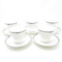 美品 WEDGWOOD ウェッジウッド AMHERST アムハースト ティーカップ&ソーサー 5客 セット ヴィクトリアシェイプ SY10829V 【中古】