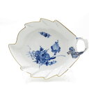 未使用 ROYAL COPENHAGEN ロイヤルコペンハーゲン ブルーフラワーカーブ リーフプレート 金彩 23cmプレート トレイ SM3003J 【中古】