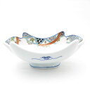 美品 有田焼 地紋春秋 小丼 碗 彩華 深皿 和食器 SU8797X 【中古】