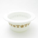美品 CORNING コーニング PYREX パイレックス バタフライゴールド ボウル 鉢 バタージャー 深皿 容器 USA 希少 レア SU7878A2 【中...