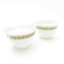美品 PYREX パイレックス Tiburon(ティブロン) シュガー 2点 ペア 砂糖 USA 米国 オールド ヴィンテージ SU7879A2 【中古】