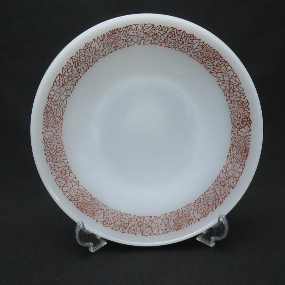 Termo-Rey ターモレイ 中皿 2枚 ミルクガラス 18cmプレート ペア ブラジル ヴィンテージ SY10310A3 【中古】