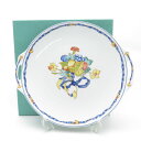 美品 BERNARDAUD LIMOGES ベルナルドリモージュ BORGHESE ボーケーズ/ボルゲーゼ BBプレート ブレッド&バター 大皿 取っ手付き S...