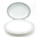 美品 Noritake ノリタケ 2045 ポロネーゼ オーバル皿 2枚 ペア 35cmプレート プラター トレイ 金彩 SU8980H2 【中古】