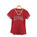 美品 NIKE ナイキ ロサンゼルスエンゼルス 17 大谷翔平選手 オフィシャルレプリカジャージユニフォーム M ポリエステル100% 半袖 MLB レディース...