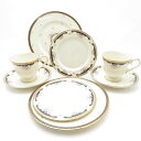 LENOX レノックス HARTWELL HOUSE カップ&ソーサー 小皿 中皿 6客 セット ティー コーヒー 20cmプレート SO2028C1 【中古】
