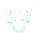 iittala イッタラ アイノアアルト タンブラー 3点 セット ブルー系 グリーン系 グラス SO2151B1 【中古】