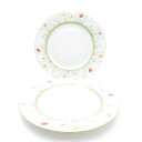 美品 HAVILAND アビランド リモージュ フロラリー Floralies 中皿 2枚 ペア 21cmプレート 花 デザート レア 希少 SU9592B4 ...