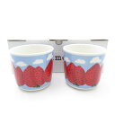 美品 marimekko マリメッコ MANSIKKAVUORET マンシッカヴオレット ラテマグ 2点 カップ ペア 北欧 フィンランド SY11169B3 【中古】