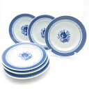 ROYAL COPENHAGEN ロイヤルコペンハーゲン トランクェーバー ブルー 中皿 6枚 19cmプレートセット ラウンド 青 花 北欧 SU9633S2...