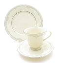 美品 LENOX レノックス キングストン カップ&ソーサー 中皿 2点 セット トリオ コーヒー SO2308X2 【中古】