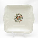 美品 WEDGWOOD ウェッジウッド CONWAY コンウェイ スクエアプレート 1枚 大皿 四角 花柄 英国 SU10153S2 【中古】