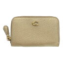 COACH コーチ スモールジップ ラウンド コインケース ミニウォレット 小銭入れ レディース AD414 【中古】