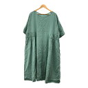as know as de base アズノゥアズドゥバズ ワンピース 5 (L〜) 麻 レーヨン 半袖 ロング丈 大きいサイズ レディース AM6313A52...