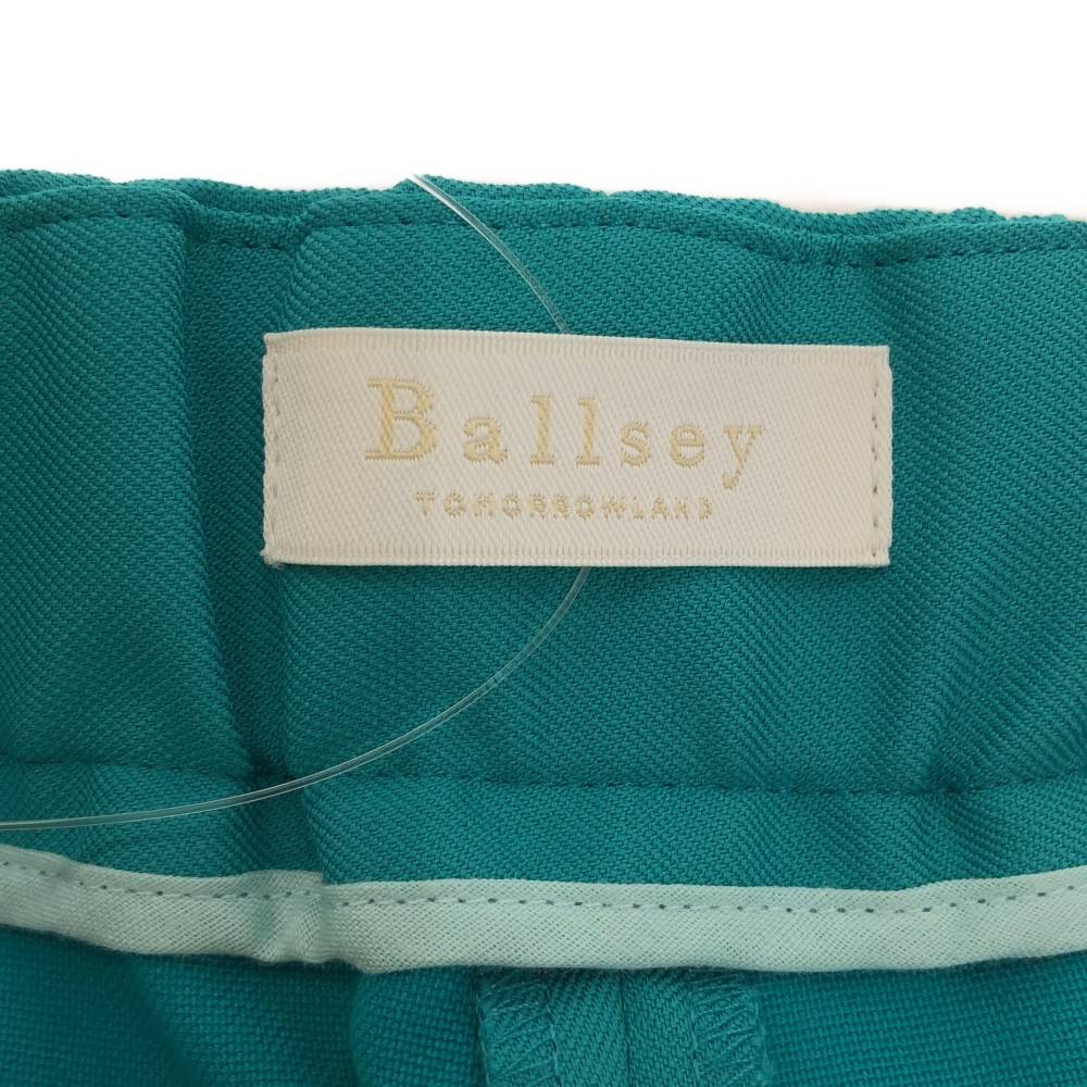 美品 BALLSEY ボールジィ フルダルダブルドビー セミワイドパンツ 34 7号 Sサイズ相当 ポリエステル他 レディース AO2376A53 【中古】