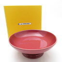 美品 Le Creuset ルクルーゼ メゾンドパリシリーズ ハイスタンド・ディッシュ 盛り皿 ストーンウェア ダークフランボワーズ 希少 レア プレート SU...
