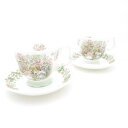 美品 ROYAL DOULTON ロイヤルドルトン ブランブリーヘッジ SUMMER カップ&ソーサー 2客 ペア SO2514F2 【中古】
