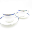 美品 WEDGWOOD ウェッジウッド キングスブリッジ ティーカップ&ソーサー 2客 ペア リー SY11225D2 【中古】