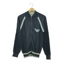 EMPORIO ARMANI アルマーニ ドライバーズニット ジップアップニット M コットン100% 長袖 カーディガン ジャケット レディース AM6375...