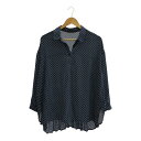未使用 Elura エルーラ プリーツブラウス M ポリエステル 長袖 ドット レディース AN1254A58 【中古】