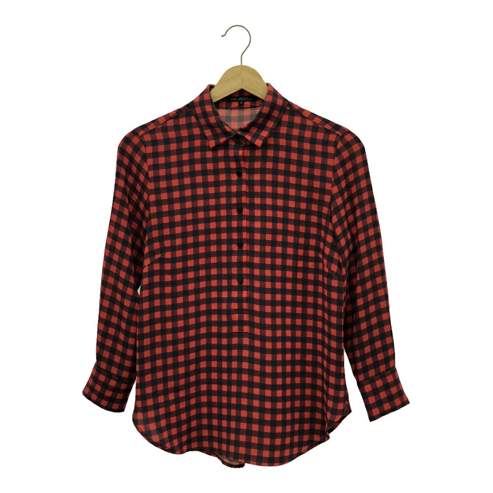 美品 23区 シャツ 32 トリアセテート ポリエステル 長袖 チェック レディース AN1282A48 【中古】