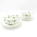 WEDGWOOD ウェッジウッド ワイルドストロベリー ティーカップ&ソーサー 2客 ペア ピオニー SO2835S2 【中古】