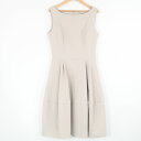 美品 FOXEY NEW YORK フォクシー 36344 ワンピース 38 トリアセテート ポリエステル ドレス バロン ノースリーブ 膝丈 レディース AN...