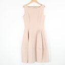 美品 FOXEY NEW YORK フォクシー 36344 ワンピース 38 トリアセテート ポリエステル ドレス バロン ノースリーブ 膝丈 レディース AN...