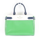 kate spade ケイトスペード ステイシー カラーブロック スモール サッチェル ハンドバック ホワイト レディース AD549 【中古】