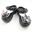 美品 crocs クロックス WEDNESDAY STOMP CLOG BLACK 210214 001 サンダル M ウェンズデー コラボ レディース AT1...
