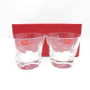 美品 Baccarat バカラ ベルーガ タンブラー 2点 クリスタル ペア ロックグラス オールドファッション SY11342G1 【中古】