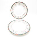 WEDGWOOD ウェッジウッド ハーレクイン 中皿 2枚 20cmプレート ペア デザート SY11736S2 【中古】