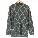 美品 1PIU1UGUALE3 ウノピュウノウグァーレトレ GRK066 L/S MOCK NECK ARGYLE LOGO モックネック 戸賀敬城 ゴルフトッ...