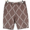 美品 1PIU1UGUALE3 ウノピュウノウグァーレトレ GRK064 SHORT PANTS ARGYLE LOGO 戸賀敬城 ゴルフショートパンツ V(L...