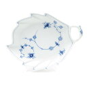 美品 ROYAL COPENHAGEN ロイヤルコペンハーゲン ブルーフルーテッドジャパニーズ リーフディッシュ 22cmプレート 変形皿 SO3009U2 【...