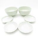 美品 azmaya 東屋 波佐見焼 白岳窯 土灰 小皿&碗 6枚 プレートセット 豆皿 梅 たんぽぽ 花茶碗 SU10824J2 【中古】