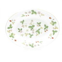 WEDGWOOD ウェッジウッド ワイルドストロベリー オーバルディッシュ ディーププレート 深皿 カレー 金彩 英国 SU11137P1 【中古】