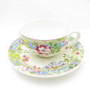 Gien ジアン Millefleurs ミルフルール ティーカップ&ソーサー SY11698P1 【中古】