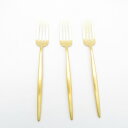 美品 Cutipol クチポール ムーンマット フォーク 3点 カトラリー セット SY11805P1 【中古】