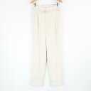 美品 Apuweiser-riche アプワイザーリッシェ 20277700 パンツ 0 SSサイズ相当 ポリエルテル他 テーパード アイボリー レディース A...