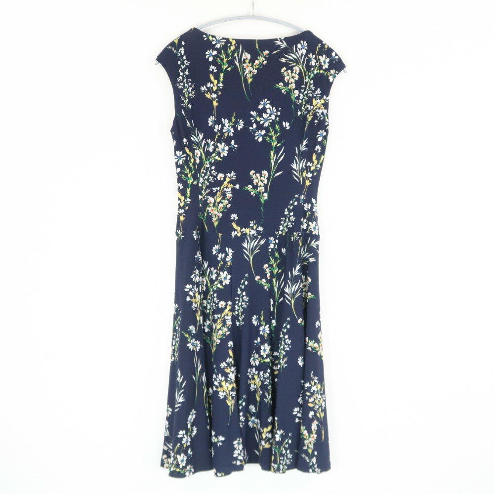 美品 LAUREN RALPH LAUREN ローレンラルフローレン ワンピース 0 ポリエステル ポリウレタン 半袖 花柄 膝丈 レディース AN1647A22 【中古】