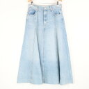未使用 MOTHER マザー スカート 28(L相当) コットン100% デニムフレア ロング丈 レディース AT1464A18 【中古】