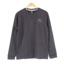 未使用 PUMA プーマ 620754 01 ヘザークルーネックシャツ 1点 L ポリエステル ポリウレタン 長袖 ロンT ゴルフウェア メンズ AN1674A...