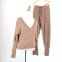 美品 SNIDEL スナイデル セットアップ 1点 ONE 羊毛 他 長袖 ニット パンツ ルームウェア レディース AT1412A25 【中古】