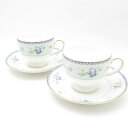 美品 WEDGWOOD ウェッジウッド MEADOW FIELD メドウフィールド ティーカップ&ソーサー 2客 リー ペア SY11637A1 【中古】