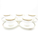 美品 WEDGWOOD ウェッジウッド クリオ ティーカップ&ソーサー 5客 リー セット SY11655A1 【中古】