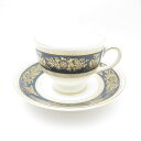 美品 WEDGWOOD ウェッジウッド コロンビア ブルー&ゴールド ティーカップ&ソーサー 1客 リー SY11656A1 【中古】