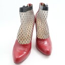 Christian Louboutin ルブタン ショートブーツ 36.5 (23.5相当) レース パンプス レディース AT1393 【中古】