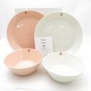未使用 iittala イッタラ ティーマ ホワイト/パウダー 中皿 ボウル 4枚 ペア 21cmプレート SY11869B1 【中古】
